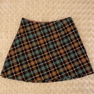 Trina Turk plaid mini skirt size 6 EUC